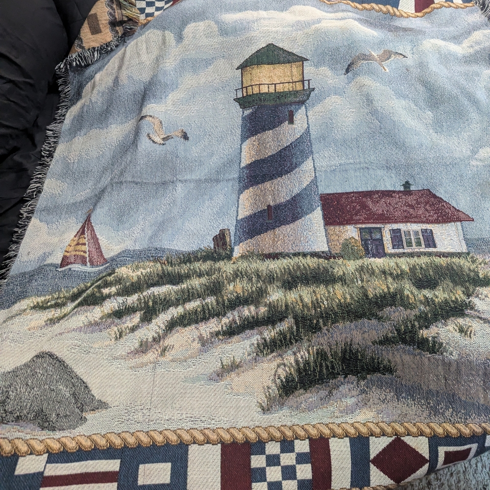 Lighthouse Tapestry Blanket